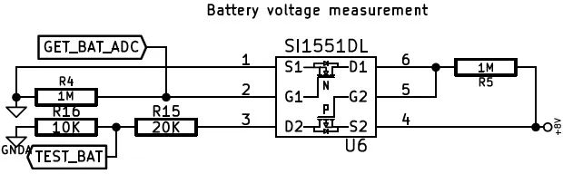 Schéma de mesure de la tension batterie