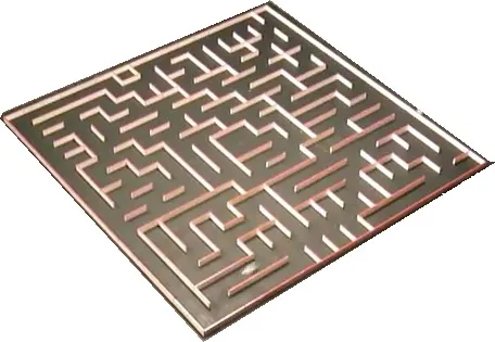 Vue 3D d’un labyrinthe micromouse